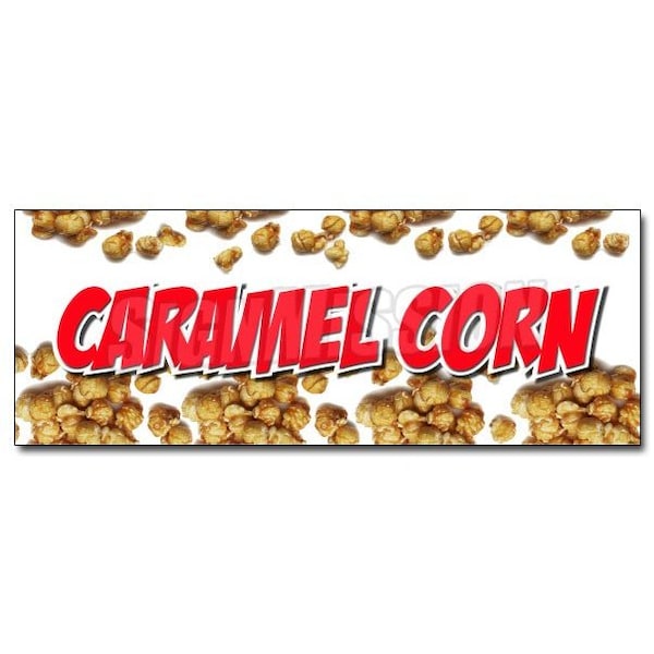 12in CARAMEL CORN DECAL sticker caramel popcorn balls pop popped kettle snack, D-12 Caramel Corn